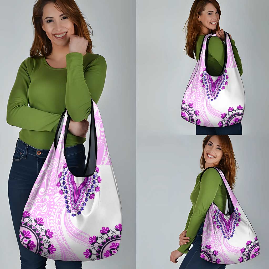 Africa Dashiki Grocery Bag With Polynesian Pattern Pink Version LT05 - Polynesian Pride
