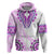 Africa Dashiki Hoodie With Polynesian Pattern Pink Version LT05 Zip Hoodie Pink - Polynesian Pride