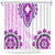 Africa Dashiki Shower Curtain With Polynesian Pattern Pink Version