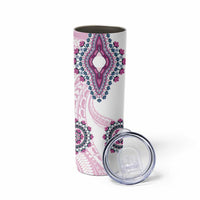 Africa Dashiki Skinny Tumbler With Polynesian Pattern Pink Version LT05 - Polynesian Pride