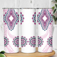 Africa Dashiki Skinny Tumbler With Polynesian Pattern Pink Version LT05 - Polynesian Pride