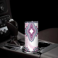 Africa Dashiki Skinny Tumbler With Polynesian Pattern Pink Version LT05 - Polynesian Pride