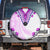 Africa Dashiki Spare Tire Cover With Polynesian Pattern Pink Version