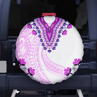 Africa Dashiki Spare Tire Cover With Polynesian Pattern Pink Version LT05 - Polynesian Pride