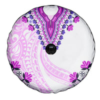 Africa Dashiki Spare Tire Cover With Polynesian Pattern Pink Version LT05 - Polynesian Pride