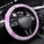 Africa Dashiki Steering Wheel Cover With Polynesian Pattern Pink Version