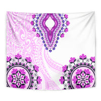 Africa Dashiki Tapestry With Polynesian Pattern Pink Version LT05 - Polynesian Pride
