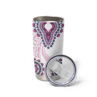 Africa Dashiki Tumbler Cup With Polynesian Pattern Pink Version LT05 - Polynesian Pride