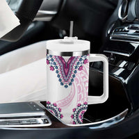 Africa Dashiki Tumbler With Handle With Polynesian Pattern Pink Version LT05 - Polynesian Pride