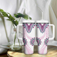 Africa Dashiki Tumbler With Handle With Polynesian Pattern Pink Version LT05 - Polynesian Pride