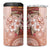 Tonga Ngatu Pattern With Light Tabasco Hibiscus 4 in 1 Can Cooler Tumbler Oil Painting Style