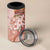 Tonga Ngatu Pattern With Light Tabasco Hibiscus 4 in 1 Can Cooler Tumbler Oil Painting Style