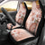 Tonga Ngatu Pattern With Light Tabasco Hibiscus Car Seat Cover Oil Painting Style