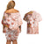 Tonga Ngatu Pattern With Light Tabasco Hibiscus Couples Matching Off Shoulder Short Dress and Hawaiian Shirt Oil Painting Style LT05 - Polynesian Pride