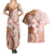 Tonga Ngatu Pattern With Light Tabasco Hibiscus Couples Matching Summer Maxi Dress and Hawaiian Shirt Oil Painting Style LT05 - Polynesian Pride