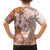 Tonga Ngatu Pattern With Light Tabasco Hibiscus Family Matching Off Shoulder Short Dress and Hawaiian Shirt Oil Painting Style LT05 - Polynesian Pride