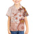 Tonga Ngatu Pattern With Light Tabasco Hibiscus Family Matching Off Shoulder Short Dress and Hawaiian Shirt Oil Painting Style LT05 Son's Shirt Light Tabasco - Polynesian Pride