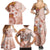 Tonga Ngatu Pattern With Light Tabasco Hibiscus Family Matching Summer Maxi Dress and Hawaiian Shirt Oil Painting Style LT05 - Polynesian Pride