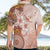 Tonga Ngatu Pattern With Light Tabasco Hibiscus Hawaiian Shirt Oil Painting Style LT05 - Polynesian Pride