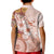 Tonga Ngatu Pattern With Light Tabasco Hibiscus Kid Polo Shirt Oil Painting Style LT05 - Polynesian Pride