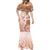 Tonga Ngatu Pattern With Light Tabasco Hibiscus Mermaid Dress Oil Painting Style LT05 - Polynesian Pride