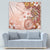 Tonga Ngatu Pattern With Light Tabasco Hibiscus Tapestry Oil Painting Style