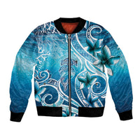 Polynesia World Ocean Day Bomber Jacket Ocean Style LT05 Unisex Blue - Polynesian Pride