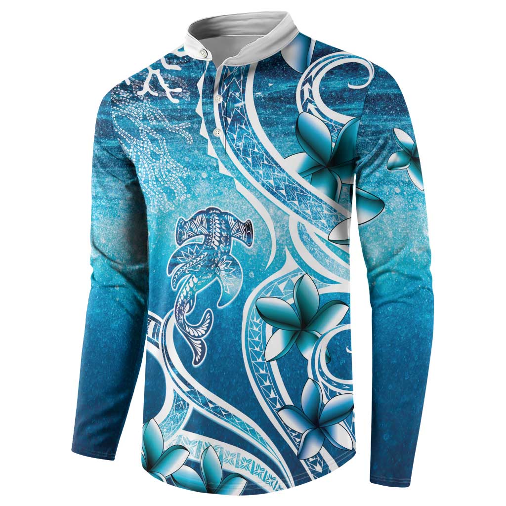 Polynesia World Ocean Day Button Sweatshirt Ocean Style LT05 - Polynesian Pride