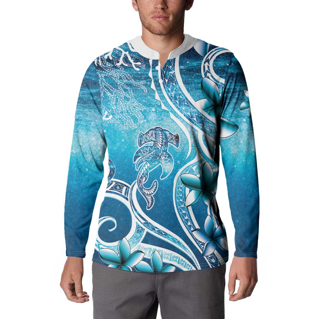 Polynesia World Ocean Day Button Sweatshirt Ocean Style LT05 - Polynesian Pride