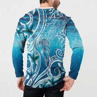 Polynesia World Ocean Day Button Sweatshirt Ocean Style LT05 - Polynesian Pride