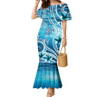 Polynesia World Ocean Day Mermaid Dress Ocean Style LT05 Women Blue - Polynesian Pride