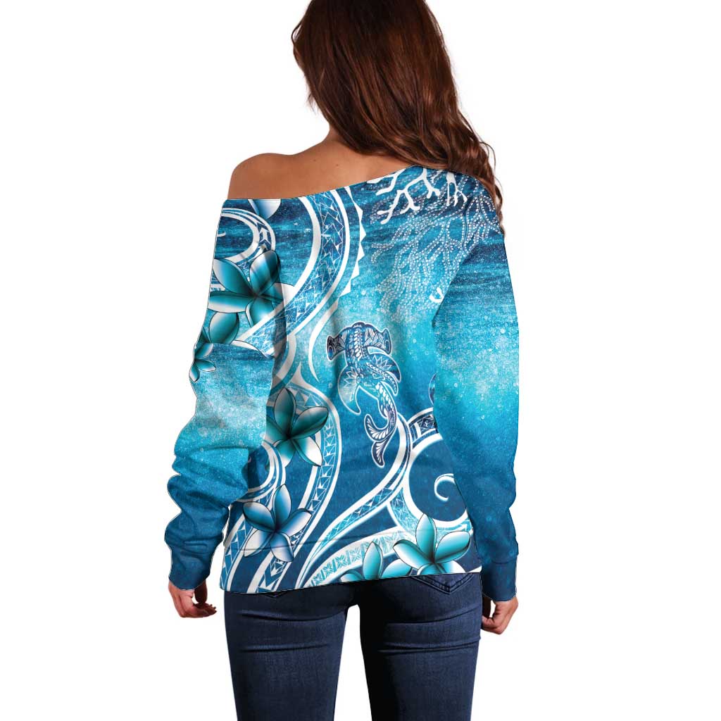 Polynesia World Ocean Day Off Shoulder Sweater Ocean Style LT05 - Polynesian Pride