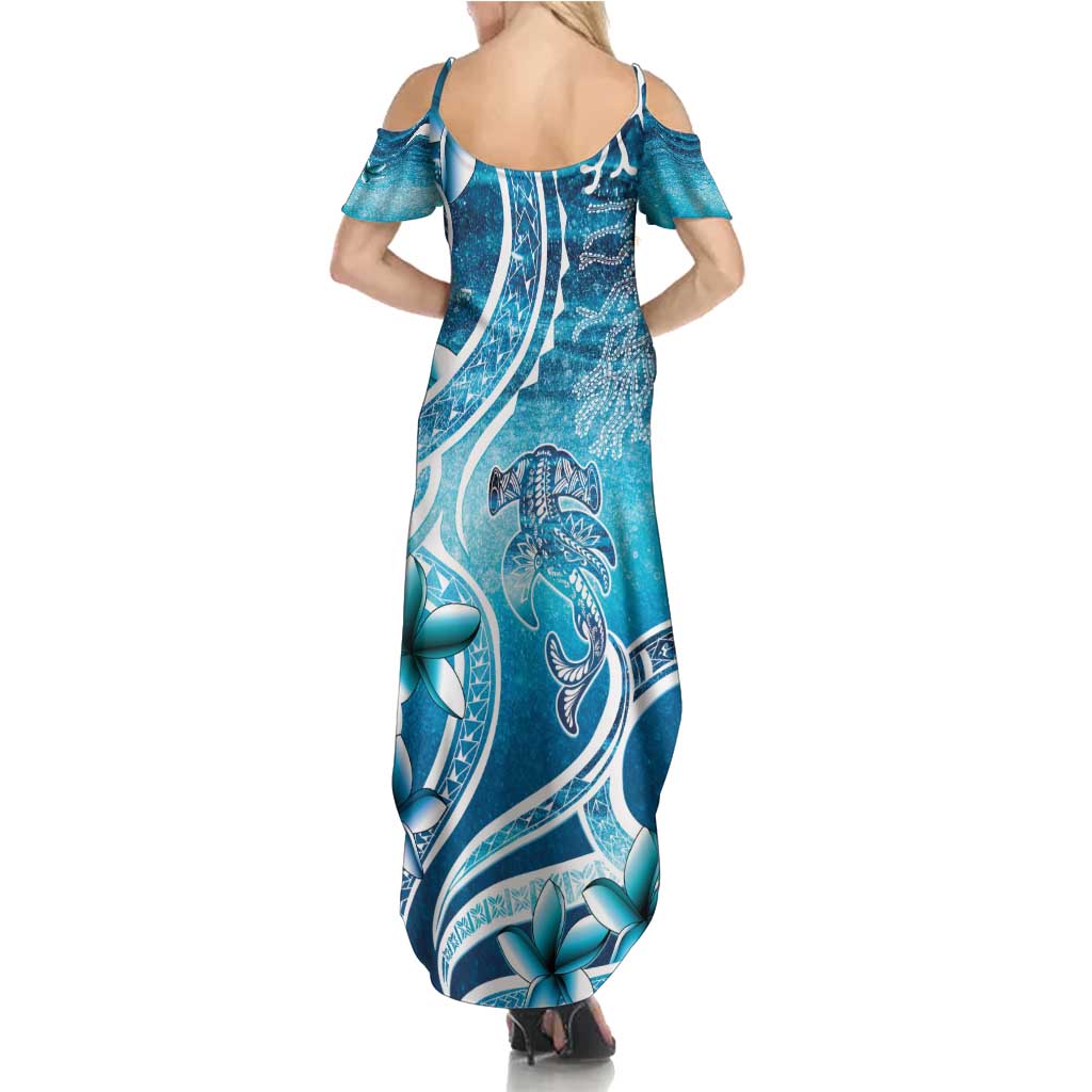 Polynesia World Ocean Day Summer Maxi Dress Ocean Style LT05 - Polynesian Pride