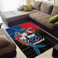 Samoa Area Rug Humpback Whale Siapo Pattern LT05 - Polynesian Pride