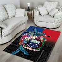 Samoa Area Rug Humpback Whale Siapo Pattern LT05 - Polynesian Pride