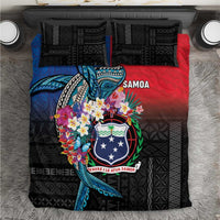 Samoa Bedding Set Humpback Whale Siapo Pattern LT05 Blue - Polynesian Pride