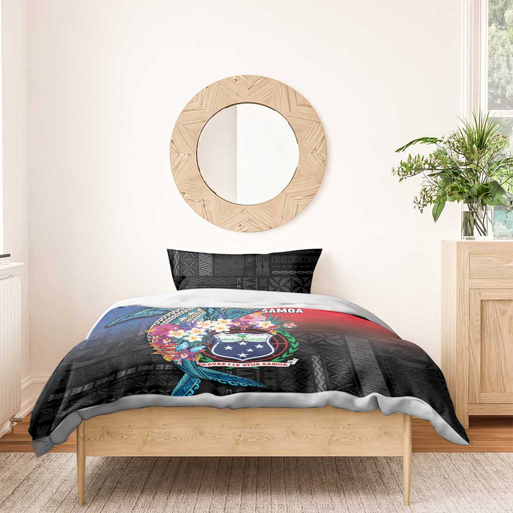 Samoa Bedding Set Humpback Whale Siapo Pattern LT05 - Polynesian Pride