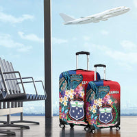 Samoa Luggage Cover Humpback Whale Siapo Pattern LT05 - Polynesian Pride