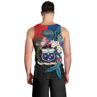 Samoa Men Tank Top Humpback Whale Siapo Pattern LT05 - Polynesian Pride