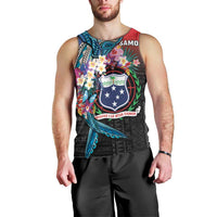 Samoa Men Tank Top Humpback Whale Siapo Pattern LT05 - Polynesian Pride