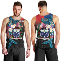 Samoa Men Tank Top Humpback Whale Siapo Pattern LT05 - Polynesian Pride