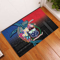 Samoa Rubber Doormat Humpback Whale Siapo Pattern LT05 - Polynesian Pride