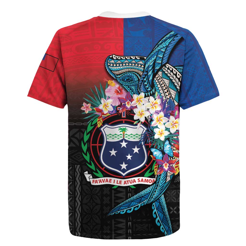 Samoa Rugby Jersey Humpback Whale Siapo Pattern LT05 - Polynesian Pride