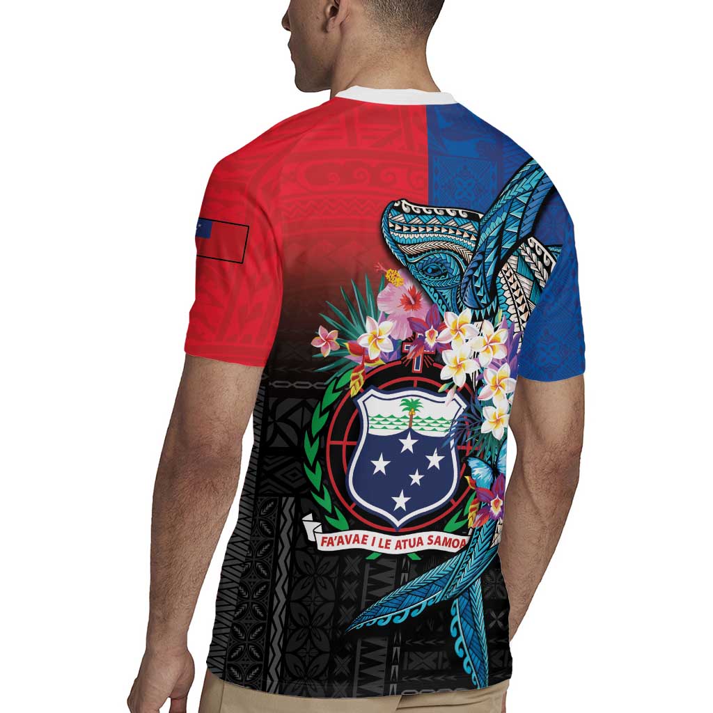 Samoa Rugby Jersey Humpback Whale Siapo Pattern LT05 - Polynesian Pride