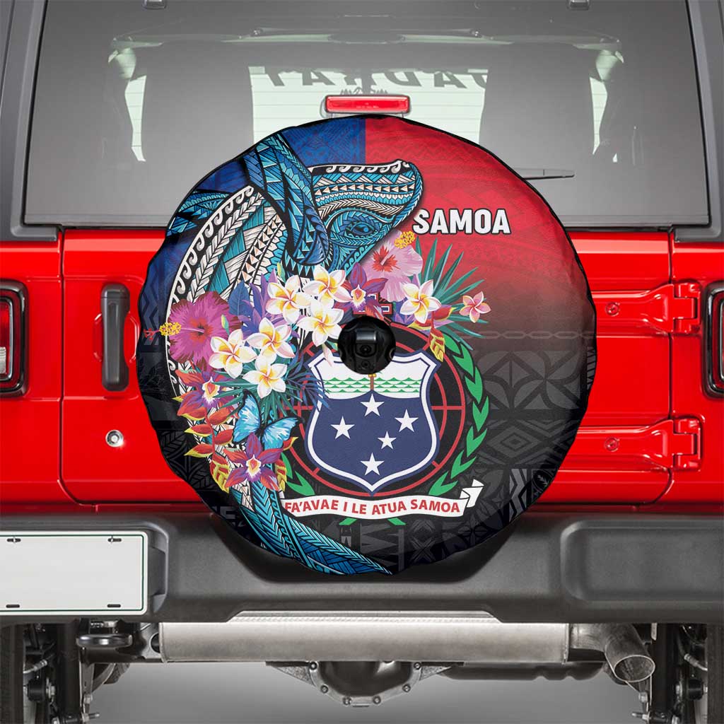 Samoa Spare Tire Cover Humpback Whale Siapo Pattern LT05 - Polynesian Pride