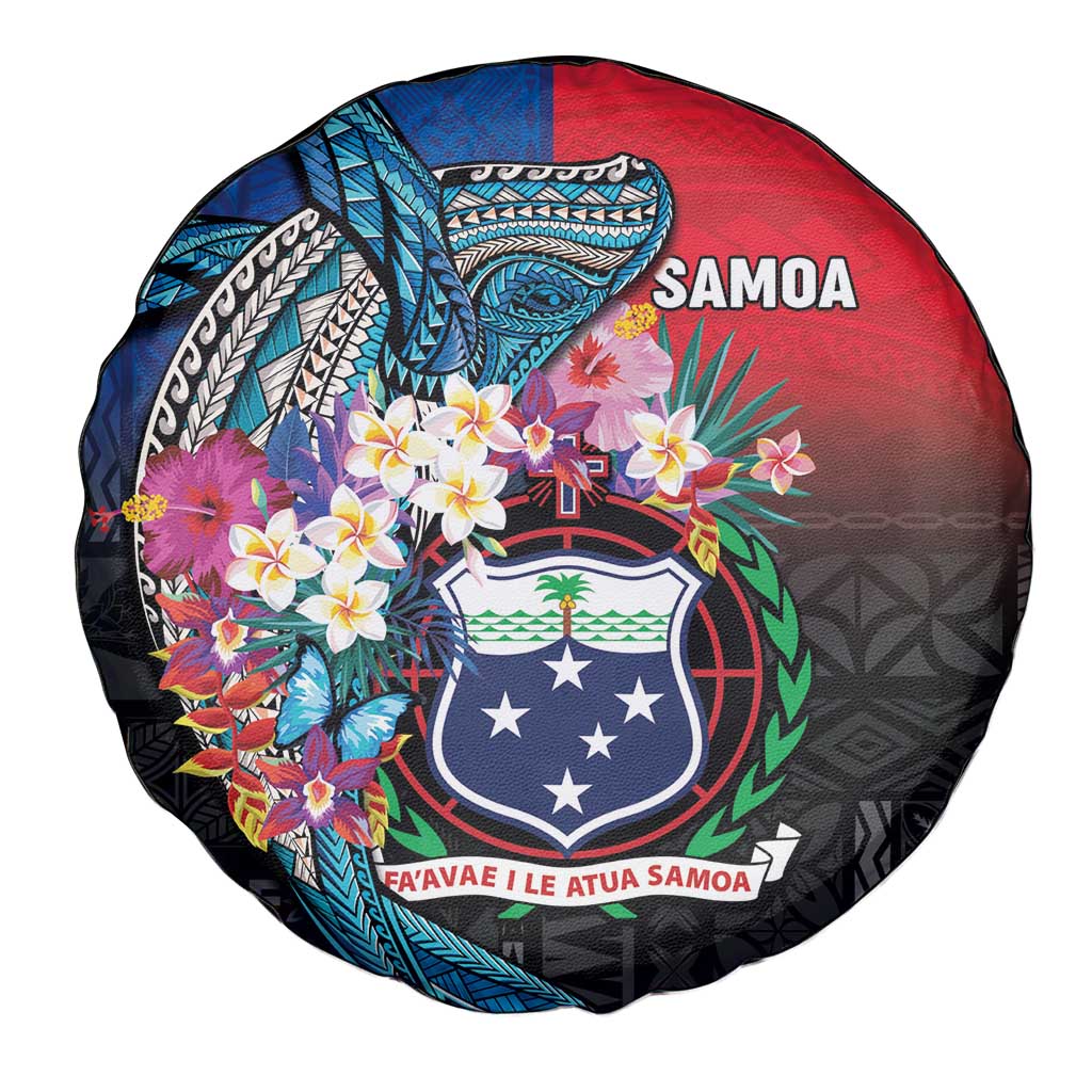 Samoa Spare Tire Cover Humpback Whale Siapo Pattern LT05 - Polynesian Pride