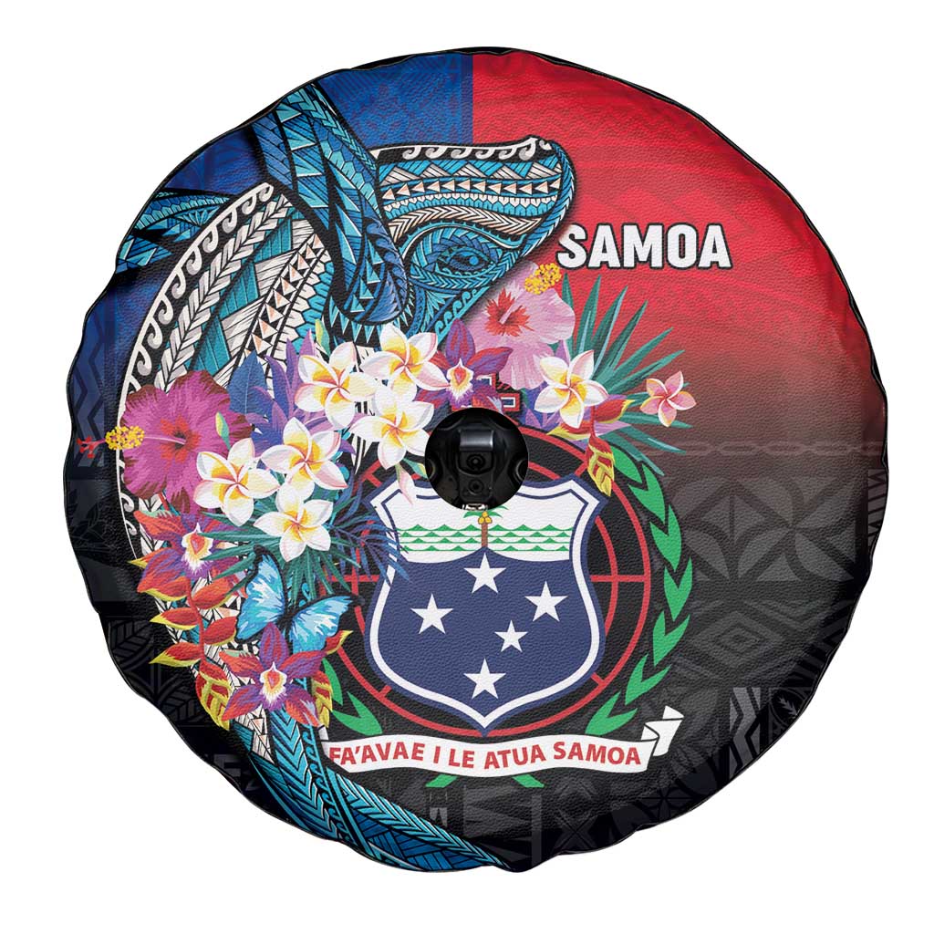 Samoa Spare Tire Cover Humpback Whale Siapo Pattern LT05 - Polynesian Pride