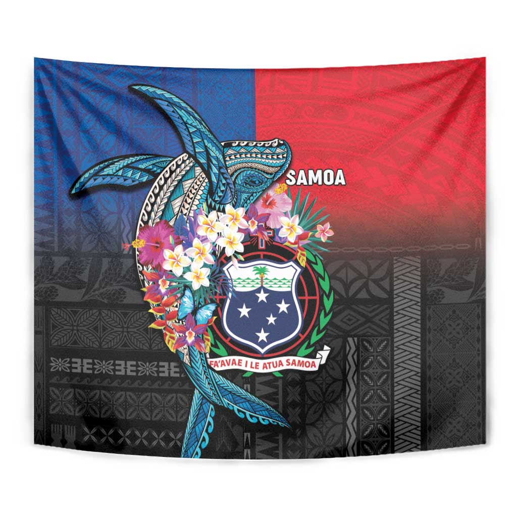 Samoa Tapestry Humpback Whale Siapo Pattern LT05 - Polynesian Pride