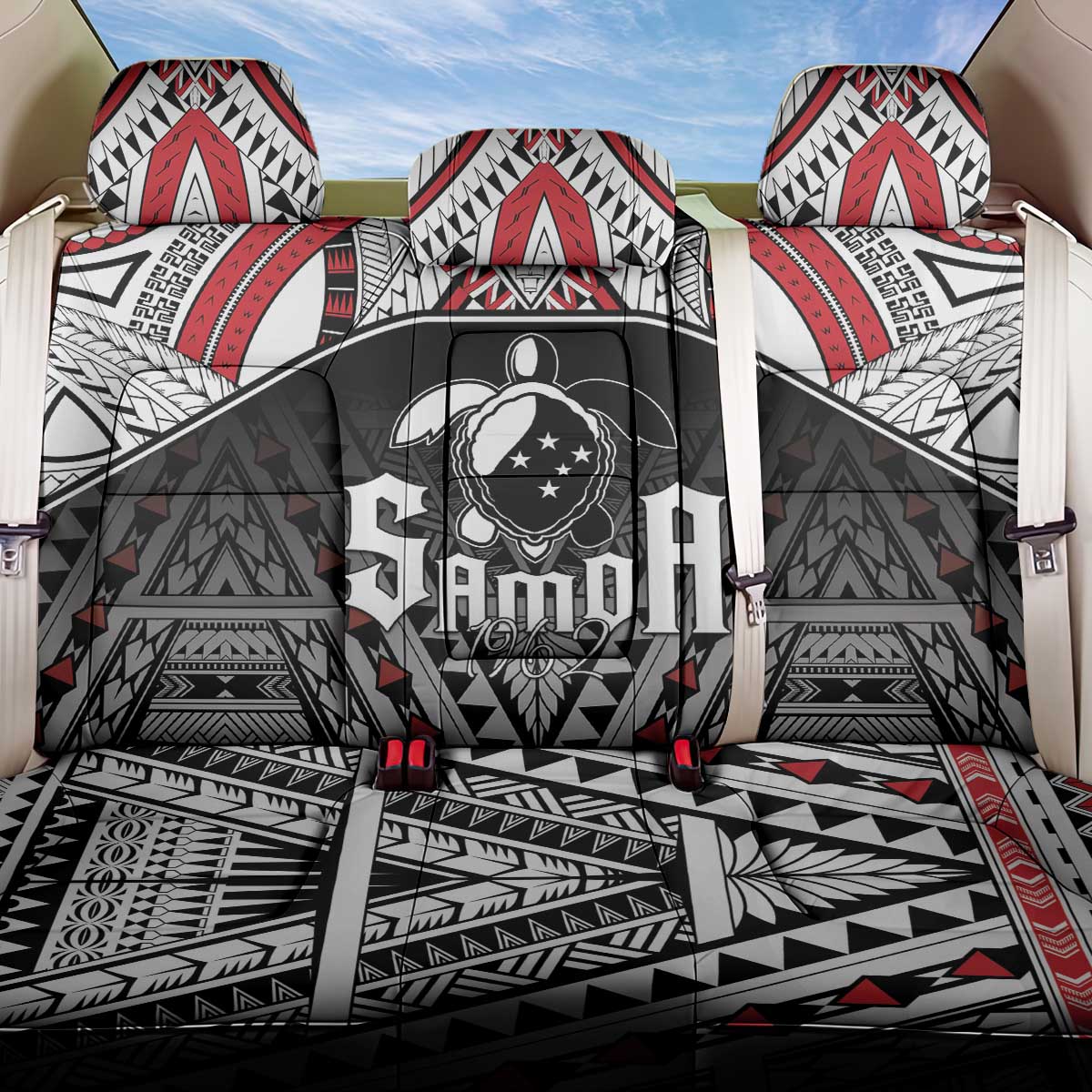 Samoa Independence Day Back Car Seat Cover Proud To Be Samoan LT05 One Size Black - Polynesian Pride