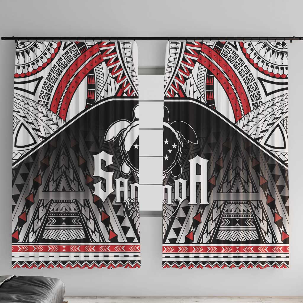 Samoa Independence Day Window Curtain Proud To Be Samoan LT05 With Hooks Black - Polynesian Pride